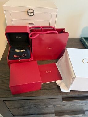 Cartier Rose Gold Cuff Bracelet with Box and bag. No papers. 100% Authentic